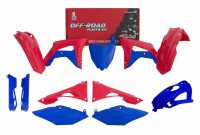 Sada plastů HONDA, RTECH (červená- modrá, 8 dílů)