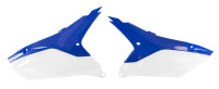 Boční číslové tabulky YAMAHA, RTECH (modro-bílé, pár)