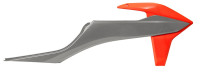 Spoilery chladiče KTM, RTECH (šedo-oranžové, pár)