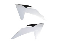Spoilery chladiče KTM, RTECH (bílo-černé, pár)