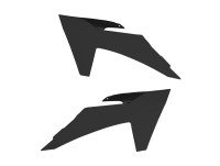 Spoilery chladiče KTM, RTECH (černé, pár)