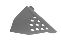 Boční kryt vzduchového filtru levý KTM, RTECH (šedý, s průduchy)