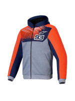 Bunda CHROME V2 SPORT HOODIE MM93 kolekce, ALPINESTARS (světle šedá/modrá/červená fluo) 2026