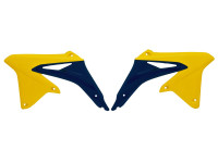 Spoilery chladiče SUZUKI, RTECH (žluto-modré, pár)