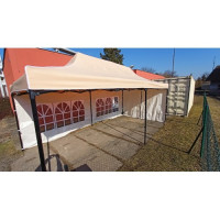 PROFI Nůžkový párty stan, prodejní stánek 3x6 m béžový