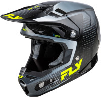 Přilba FORMULA S CARBON, FLY RACING - USA (šedá/hi-vis)