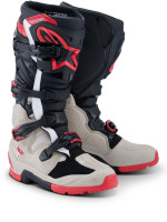 Boty TECH 7 ENDURO, ALPINESTARS (černá/světle šedá/červená) 2026