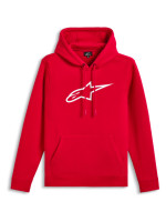 Mikina AGELESS HOODIE 3, ALPINESTARS (červená/bílá)