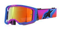 Brýle VISION 8 CORP, ALPINESTARS (modrá/fialová/oranžová, zrcadlové červené plexi) 2026