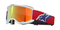 Brýle VISION 5 CORP, ALPINESTARS (bílá/modrá/červená, zrcadlové červené plexi) 2026