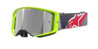 Brýle SUPERTECH CORP, ALPINESTARS (žlutá fluo/červená, zrcadlové stříbrné plexi) 2025
