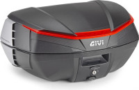 V49N AIR kufr GIVI černý (Monokey) s červenou optikou a černým víkem, objem 49 ltr.
