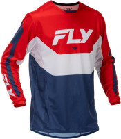 Dres KINETIC, FLY RACING - USA 2026 (červená/bílá/modrá)