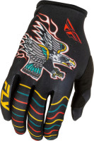 Rukavice LITE AMERICANA, FLY RACING - USA 2026 (černá/červená/zlatá)