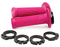 Gripy LOCK-ON D100 (offroad) délka 125/130 mm (4 vačky), DOMINO (růžové)