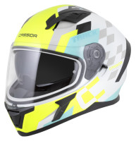 Přilba Orbit Track, CASSIDA (bílá/žlutá fluo/tyrkysová/černá) 2026