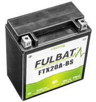 Baterie 12V, YTX20A-BS GEL, 12V, 18Ah, 270A, bezúdržbová GEL technologie 150x87x161 FULBAT (aktivovaná ve výrobě)