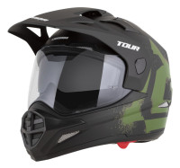 Přilba Tour 2.0 Crew, CASSIDA (černá matná/tmavě zelená, plexi s přípravou pro Pinlock) 2026