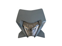 Přední maska včetně LED světla KTM, RTECH (QUANTUM šedá)