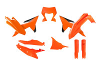 Sada plastů KTM, RTECH (neon oranžová-černá, 7 dílů)