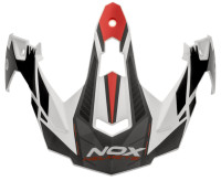 Kšilt pro přilby N312 TRACK, NOX (bílá,červená)