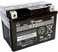 Motobaterie 12V, YTZ4V, 3,2Ah, 64A, bezúdržbová SUPER MF AGM 113x70x85, YUASA originál (vč. balení elektrolytu) 