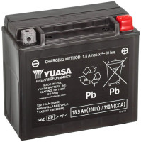 Motobaterie 12V, YTX20HL, 18,9Ah, 310A, bezúdržbová SUPER MF AGM 175x87x155, YUASA originál (aktivovaná ve výrobě)