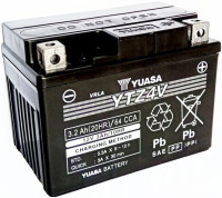 Motobaterie 12V, YTZ4V, 3,2Ah, 64A, bezúdržbová SUPER MF AGM 113x70x85, YUASA originál (aktivovaná ve výrobě)