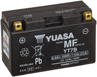 Motobaterie 12V, YT7B, 6,8Ah, 110A, bezúdržbová MF AGM 150x65x93, YUASA originál (aktivovaná ve výrobě)