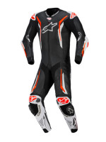 Jednodílná kombinéza GP TECH V5, ALPINESTARS (černá/bílá/červená fluo) 2026