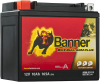 Baterie AGM PLUS 12V, BGTX12-4, 10Ah, 165A, BANNER Bike Bull AGM PLUS 150x87x130