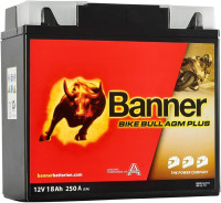 Baterie AGM PLUS 12V, BG12-19, 18Ah, 250A, BANNER Bike Bull AGM PLUS 181x76x173