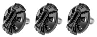 šrouby kšiltu pro přilby Cross Cup 2 dospělé a dětské, CASSIDA (černé, sada 3 ks)