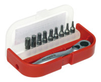 Sada mini ráčny s TORX bity (10 ks) BIKESERVICE