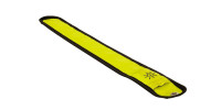 Reflexní pásek Bright Halo se světlem z optických vláken, OXFORD (žlutá fluo, rozměry D x Š = 353 x 45 mm)