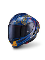 Přilba SUPERTECH R10 MARTHAINATOR limitovaná edice JORGE MARTIN, ALPINESTARS (modrá perleť/zlatá/červená) 2026