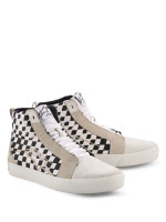 Boty RIDE-63 CANVAS, ALPINESTARS (černá/bílá/šachovnicový vzor) 2026