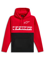 Mikina PARALLEL HOODIE, ALPINESTARS (červená/černá)