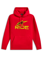 Mikina RIDE HOODIE 3, ALPINESTARS (červená/žlutá fluo/černá)