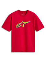 Triko AGELESS SHADOW CSF, ALPINESTARS (červená/žlutá fluo)
