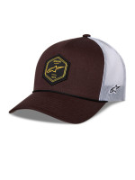 Kšiltovka HEXEON TRUCKER, ALPINESTARS (hnědá/bílá)