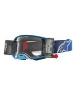 Brýle SUPERTECH FIRMA ROLL-OFF WIDE VISION, ALPINESTARS (modrá/stříbrná, čiré plexi a roll-off systém) 2027