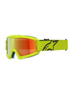 Brýle VISION YOUTH VESTA, ALPINESTARS, dětské (žlutá fluo/černá, zrcadlové červené plexi) 2027