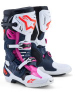 Boty TECH 10 SUPERVENTED, ALPINESTARS, perforované (tmavě modrá/bílá/černá/fialová) 2027