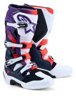 Boty TECH 7, ALPINESTARS (fialová/bílá/tmavě modrá/červená fluo) 2027