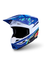 Přilba S-M3 FALCON, ALPINESTARS (modrá/bílá/černá/růžová fluo/žlutá fluo) 2027