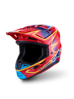 Přilba S-M7 CAST, ALPINESTARS (červená/žlutá fluo/modrá) 2027