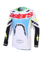 Dres SUPERTECH DYNA, ALPINESTARS (světle šedá/zelená fluo/modrá/černá) 2027