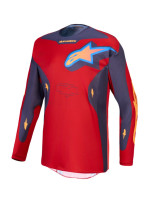 Dres RACER HUNT, ALPINESTARS (červená/tmavě šedá/gradient) 2027