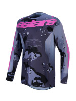 Dres RACER LONE, ALPINESTARS (šedá camo/fialová) 2027